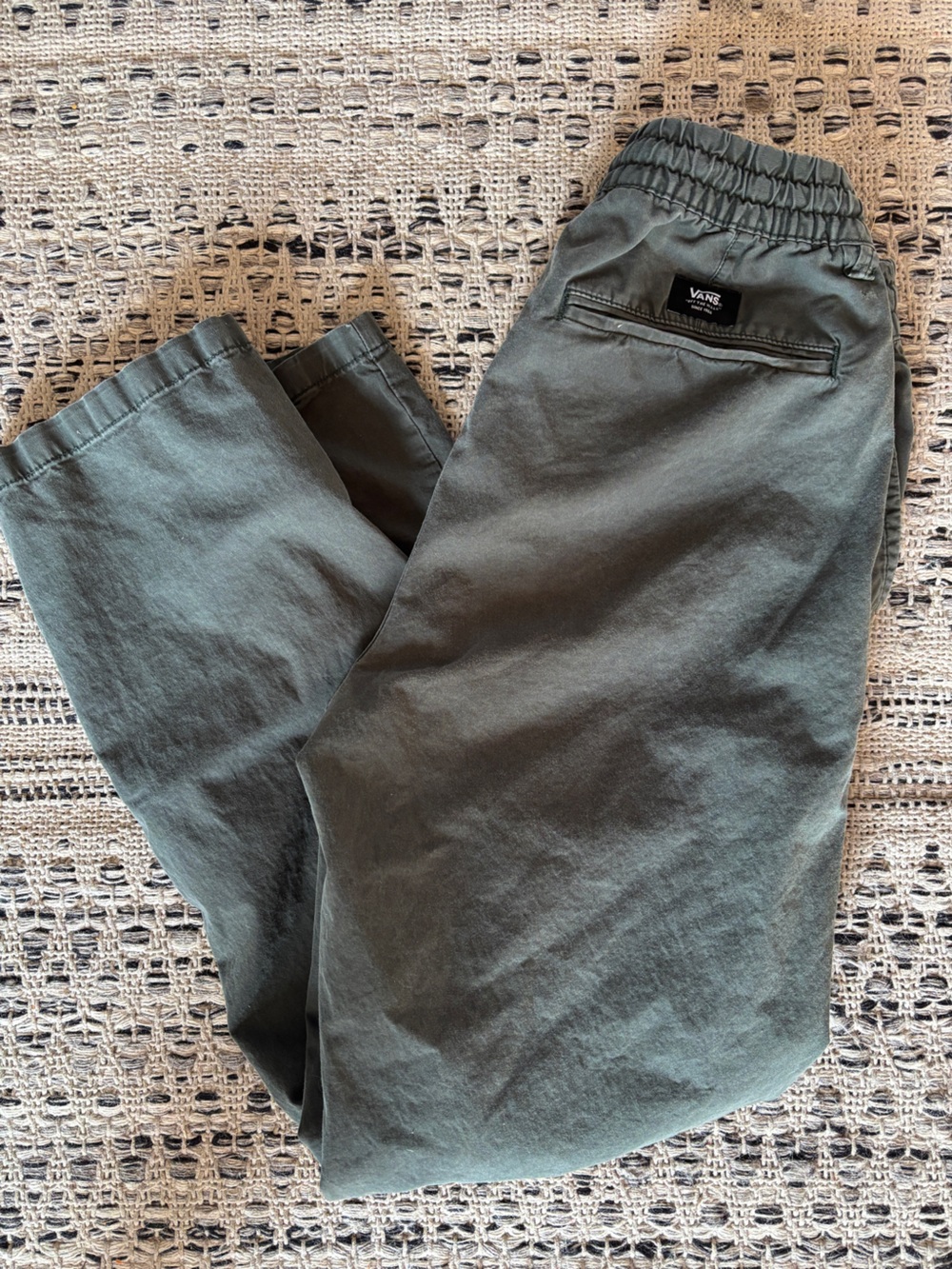 Vans Men's Olive and Khaki tan Utility Chinos